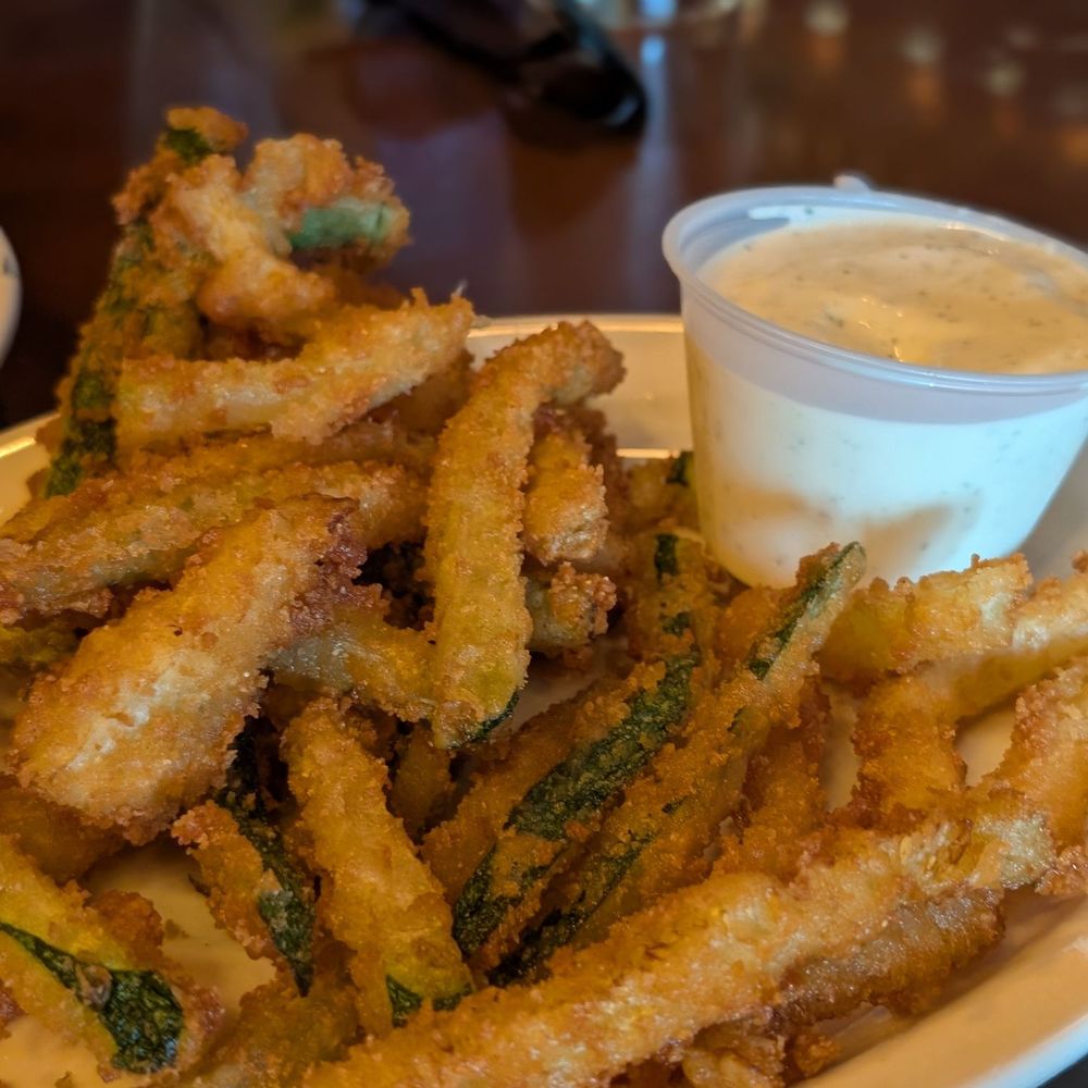 Golden zucchini fries